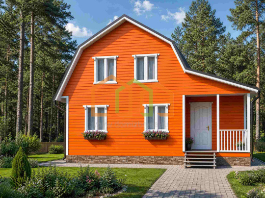 Каркасный дом 8х9